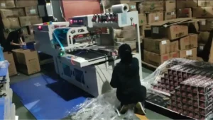 Warehouse of a hand blender manufacturer, storing immersion blender parts and finished goods.